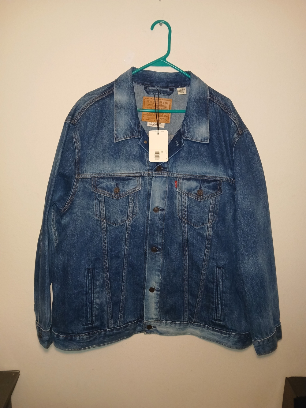 Men's Levi's Trucker Blue Denim Jacket Relaxed Fit Size XL